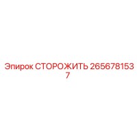 2656781537 СТОРОЖИТЬ Epiroc