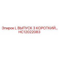 HC12022083 L ВЫПУСК 3 КОРОТКИЙ Epiroc