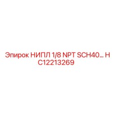 HC12213269 НИПЛ 1/8 NPT SCH40 Epiroc