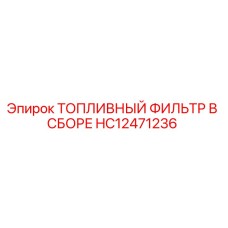 Оригинальный топливный фильтр HC12471236 Epiroc в сборе