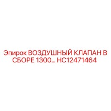 HC12471464 ВОЗДУШНЫЙ КЛАПАН В СБОРЕ 1300 Epiroc