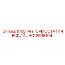 Регулятор температуры HC12568104 Epiroc