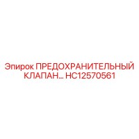 HC12570561 ПРЕДОХРАНИТЕЛЬНЫЙ КЛАПАН Epiroc