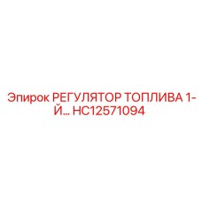 HC12571094 РЕГУЛЯТОР ТОПЛИВА 1-Й Epiroc
