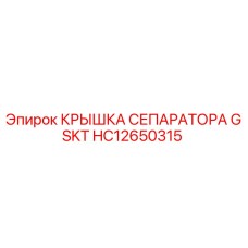 HC12650315 КРЫШКА СЕПАРАТОРА GSKT Epiroc