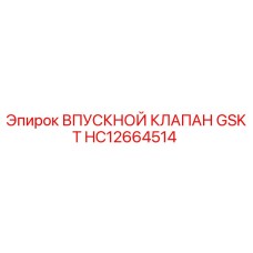 HC12664514 ВПУСКНОЙ КЛАПАН GSKT Epiroc