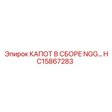 HC15867283 КАПОТ В СБОРЕ NGG Epiroc