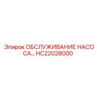 HC22028000 ОБСЛУЖИВАНИЕ НАСОСА… Epiroc