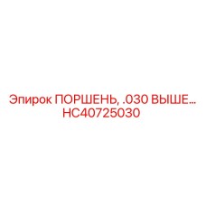 HC40725030 ПОРШЕНЬ, .030 ВЫШЕ… - Epiroc