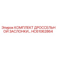 HC61062864 КОМПЛЕКТ ДРОССЕЛЬНОЙ ЗАСЛОНКИ Epiroc