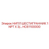 HC61100000 НИПЛ ШЕСТИГРАННИК 1 NPT X 3/… Epiroc