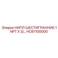 HC61100000 НИПЛ ШЕСТИГРАННИК 1 NPT X 3/… Epiroc