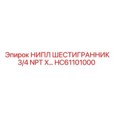 HC61101000 НИПЛ ШЕСТИГРАННИК 3/4 NPT X… Epiroc