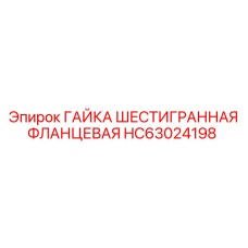 HC63024198 ГАЙКА ШЕСТИГРАННАЯ ФЛАНЦЕВАЯ Epiroc