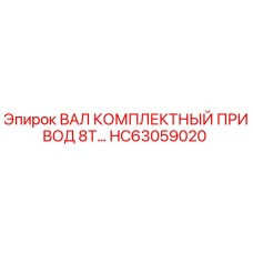 HC63059020 ВАЛ КОМПЛЕКТНЫЙ ПРИВОД 8T… Epiroc