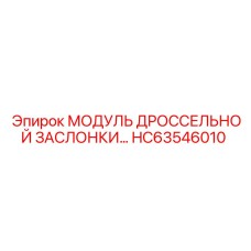 HC63546010 МОДУЛЬ ДРОССЕЛЬНОЙ ЗАСЛОНКИ Epiroc