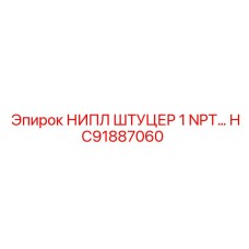 HC91887060 НИПЛ ШТУЦЕР 1 NPT… Epiroc