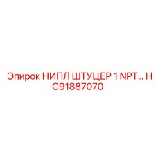 HC91887070 НИПЛ ШТУЦЕР 1 NPT… Epiroc
