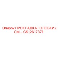 GS12617371 ПРОКЛАДКА ГОЛОВКИ Epiroc