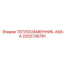 2202736781 ТЕПЛООБМЕННИК-ASS-A Epiroc
