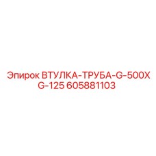 605881103 ВТУЛКА-ТРУБА-G-500XG-125 Epiroc