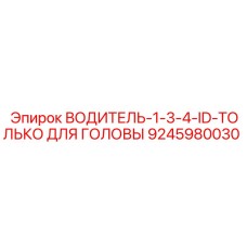 9245980030 ВОДИТЕЛЬ-1-3-4-ID-ТОЛЬКО ДЛЯ ГОЛОВЫ Epiroc
