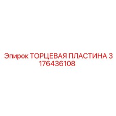 3176436108 ТОРЦЕВАЯ ПЛАСТИНА Epiroc