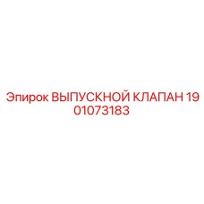 1901073183 ВЫПУСКНОЙ КЛАПАН Epiroc