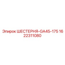 1622311080 ШЕСТЕРНЯ-GA45-175 Epiroc
