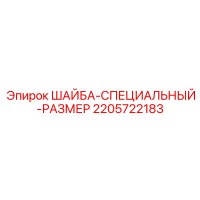 2205722183 ШАЙБА-СПЕЦИАЛЬНЫЙ-РАЗМЕР Epiroc