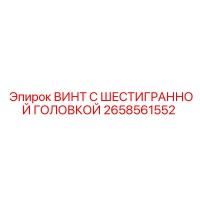 2658561552 ВИНТ С ШЕСТИГРАННОЙ ГОЛОВКОЙ Epiroc
