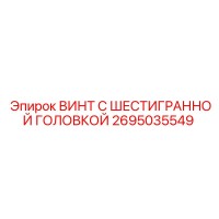 2695035549 ВИНТ С ШЕСТИГРАННОЙ ГОЛОВКОЙ Epiroc