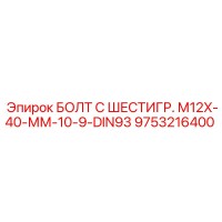 9753216400 БОЛТ С ШЕСТИГР. М12X-40-ММ-10-9-DIN93 Epiroc