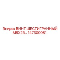 147300081 ВИНТ ШЕСТИГРАННЫЙ M8X25 Epiroc