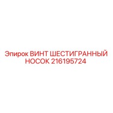 216195724 ВИНТ ШЕСТИГРАННЫЙ НОСОК Epiroc