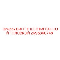 2695860748 ВИНТ С ШЕСТИГРАННОЙ ГОЛОВКОЙ | Epiroc