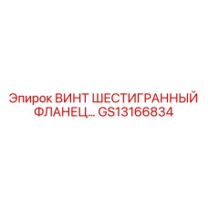 GS13166834 ВИНТ ШЕСТИГРАННЫЙ ФЛАНЕЦ… Epiroc