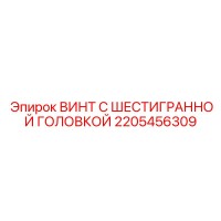 2205456309 ВИНТ С ШЕСТИГРАННОЙ ГОЛОВКОЙ Epiroc
