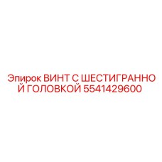 5541429600 ВИНТ С ШЕСТИГРАННОЙ ГОЛОВКОЙ Epiroc