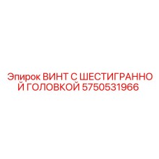 5750531966 ВИНТ С ШЕСТИГРАННОЙ ГОЛОВКОЙ Epiroc