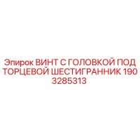 1903285313 ВИНТ С ГОЛОВКОЙ ПОД ТОРЦЕВОЙ ШЕСТИГРАННИК Epiroc