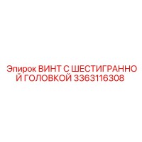 3363116308 ВИНТ С ШЕСТИГРАННОЙ ГОЛОВКОЙ Эпирок
