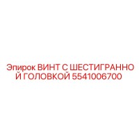 5541006700 ВИНТ С ШЕСТИГРАННОЙ ГОЛОВКОЙ Epiroc
