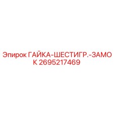 2695217469 ГАЙКА-ШЕСТИГР.-ЗАМОК Epiroc