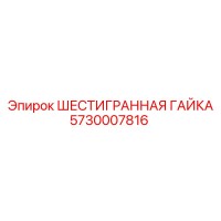 5730007816 ШЕСТИГРАННАЯ ГАЙКА Epiroc