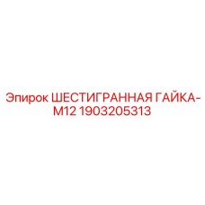 1903205313 ШЕСТИГРАННАЯ ГАЙКА-M12 Epiroc