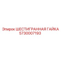 5730007193 ШЕСТИГРАННАЯ ГАЙКА Epiroc