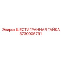 5730006791 ШЕСТИГРАННАЯ ГАЙКА Epiroc