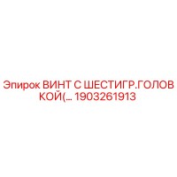 1903261913 ВИНТ С ШЕСТИГР.ГОЛОВКОЙ Epiroc