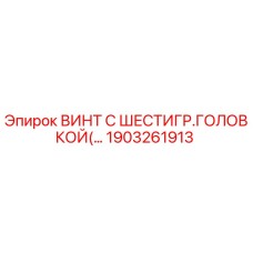 1903261913 ВИНТ С ШЕСТИГР.ГОЛОВКОЙ Epiroc